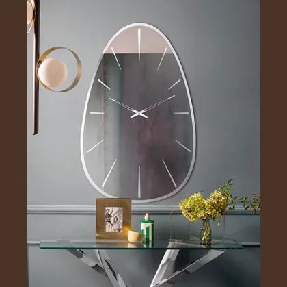 Orologio da muro in vetro specchiato Capri di Riflessi