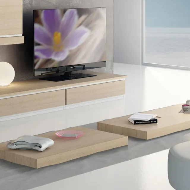 Tavolino di design in legno Full Folding Line di Fratelli Elli