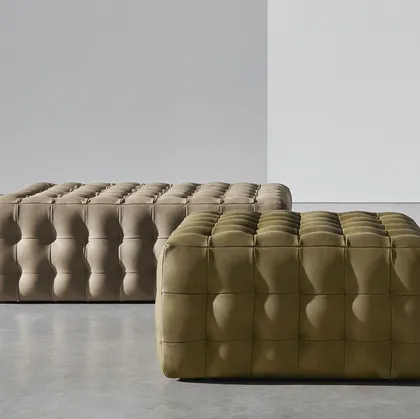 Pouf Chocolat imbottito e trapuntato di Twils