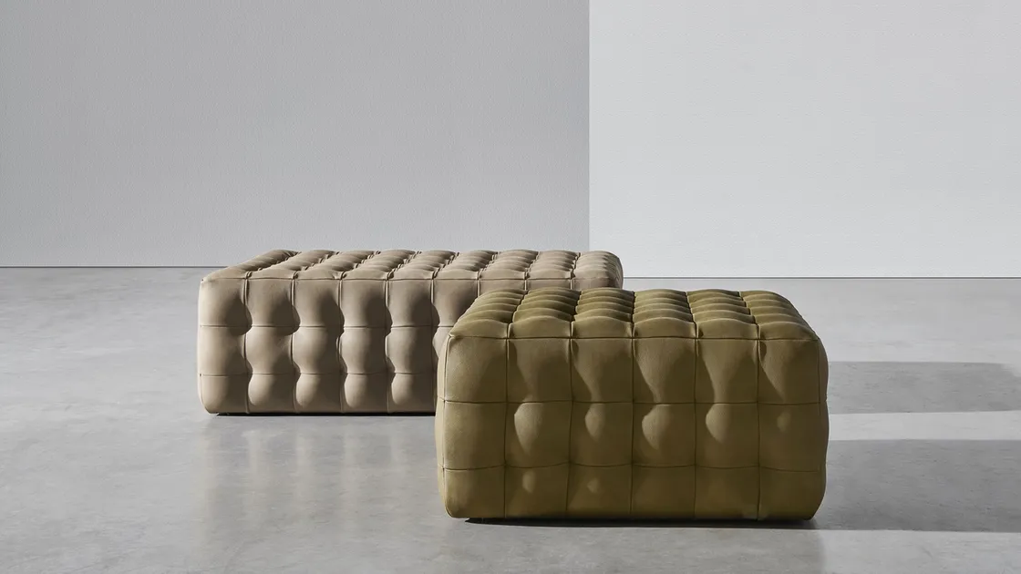 Pouf Chocolat imbottito e trapuntato di Twils