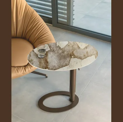 Tavolino Tek in ceramica di Riflessi