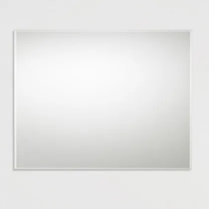 Specchiera Tau con sottile cornice in legno laccato bianco di Fratelli Elli