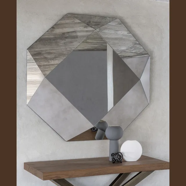 Specchio Diamante tridimensionale con superfici inclinate di Riflessi