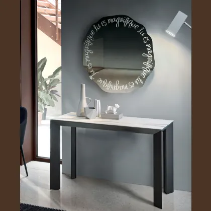 Specchio sagomato con serigrafia Magnifique di Riflessi