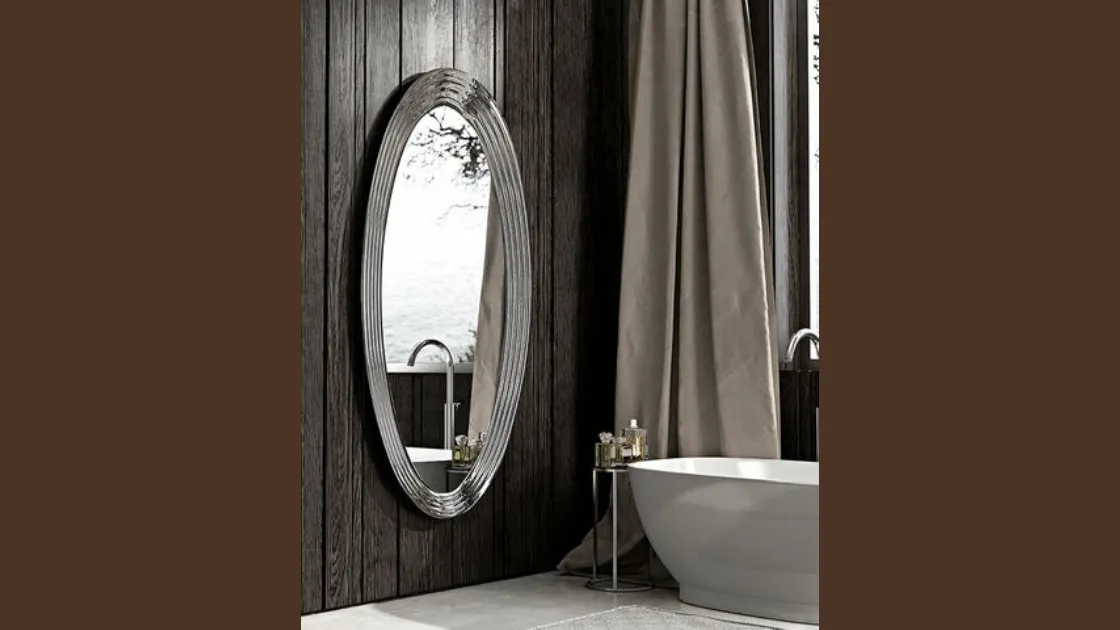 Specchio Queen con cornice in cristallo di Riflessi