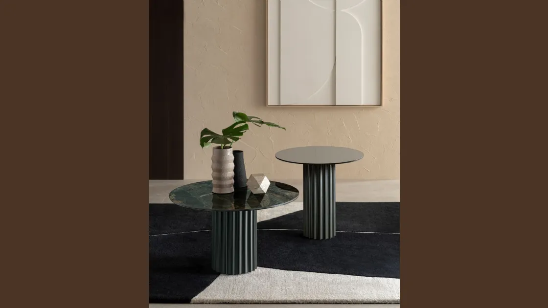 Tavolino Enea con top in ceramica di Riflessi