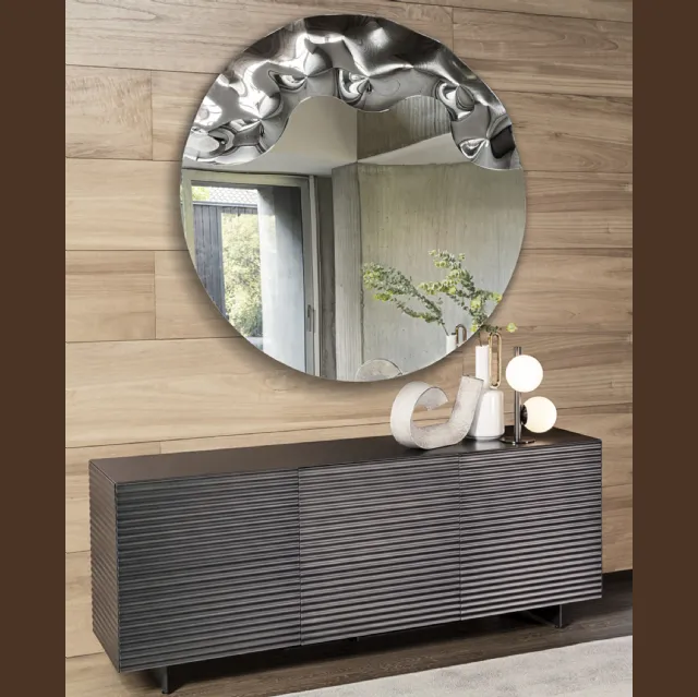 Specchio Venere in vetro fuso specchiante bronzato di Riflessi