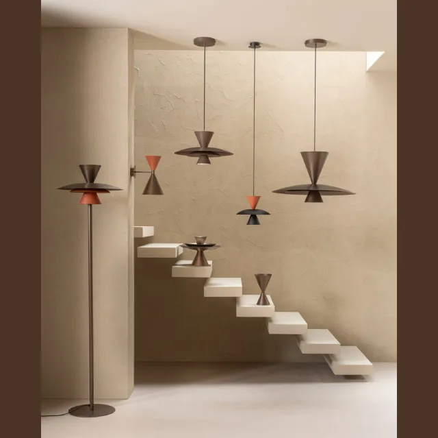 Lampada in metallo verniciato Chiara di Riflessi