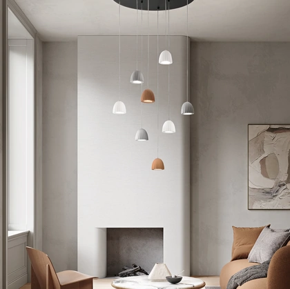 Lampada a sospensione Concrete in cemento di Ondaluce