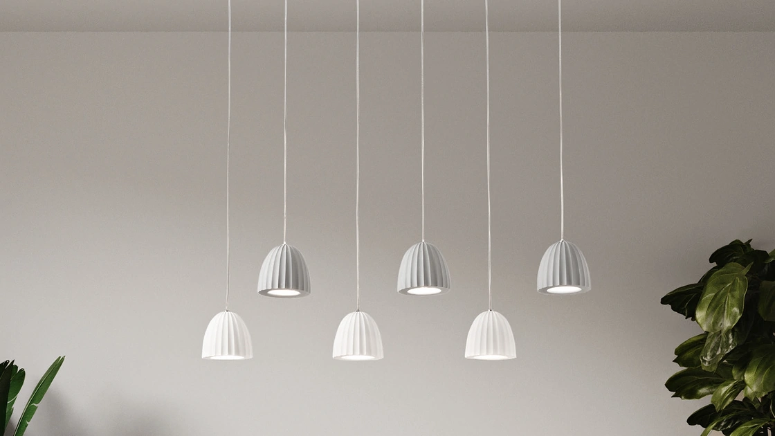 Lampada a sospensione Concrete in cemento di Ondaluce