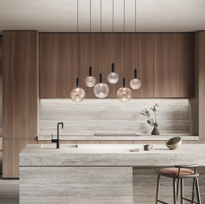 Lampada a sospensione Golf in vetro soffiato di Ondaluce