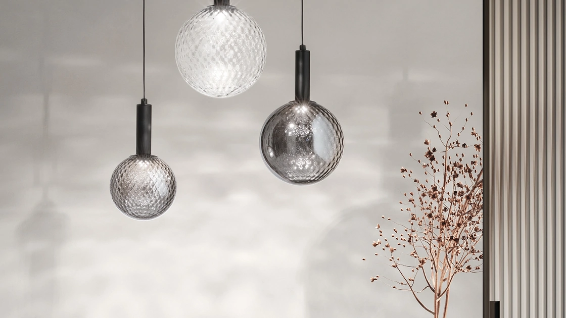 Lampada a sospensione Golf in vetro soffiato di Ondaluce
