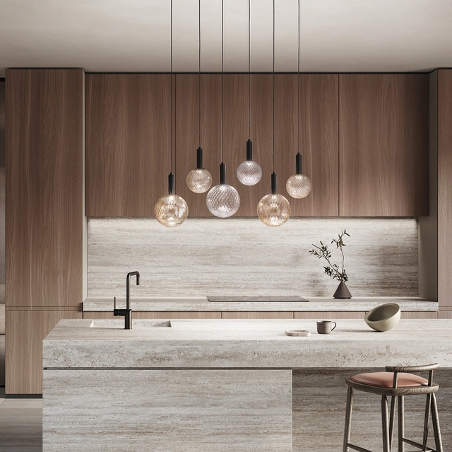 Lampada a sospensione Golf in vetro soffiato di Ondaluce