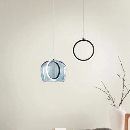 Lampada a sospensione Pinta in metallo, con o senza vetro di Ondaluce