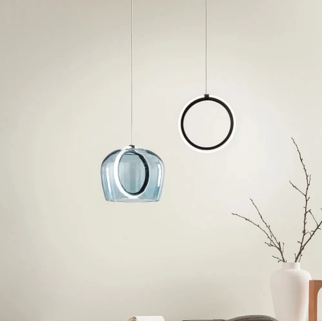 Lampada a sospensione Pinta in metallo, con o senza vetro di Ondaluce