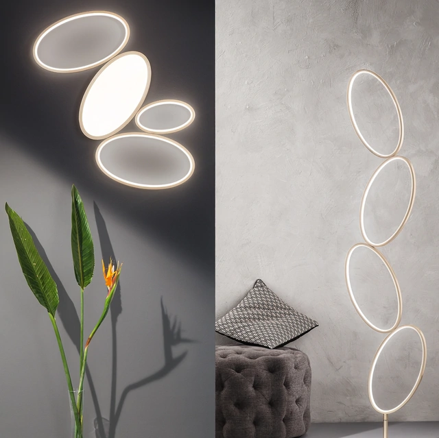 Lampada da terra Rice di Ondaluce