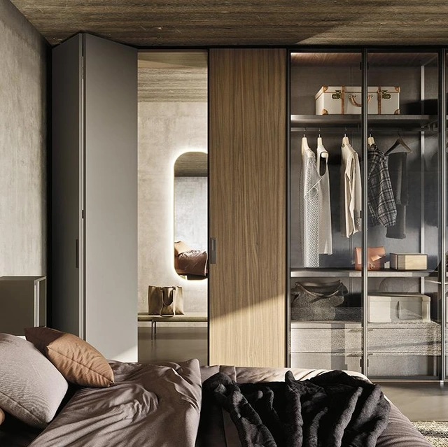 Armadio con ante a soffietto Comp N06A di Mobilgam