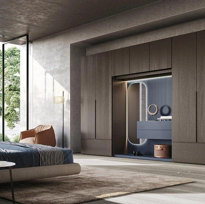 Armadio in legno con ante battenti Comp N26 di Mobilgam