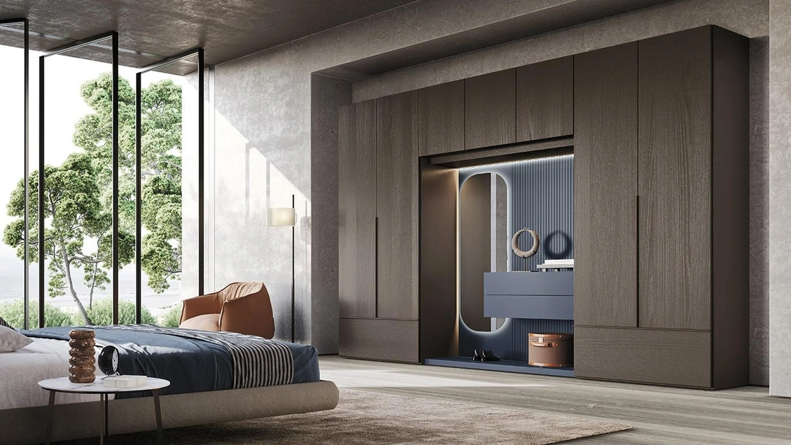 Armadio in legno con ante battenti Comp N26 di Mobilgam