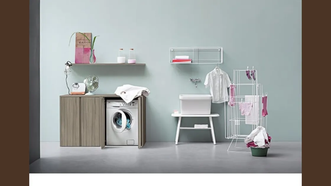 Mobile da Bagno in melaminico e laccato Acqua e Sapone Lavanderia 03 di Birex