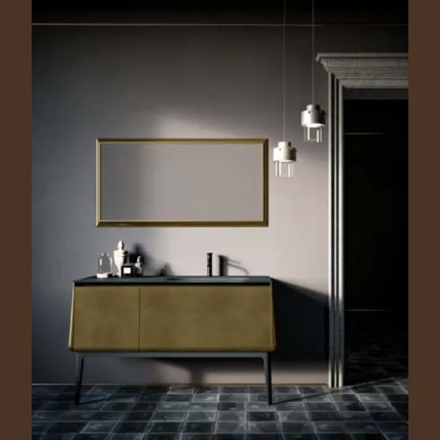 Mobile da bagno di design in laccato metallico Campus 01 di Birex