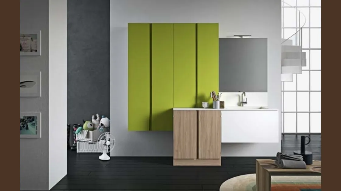 Mobile da lavanderia in laccato e melaminico Idrobox 07 di Birex