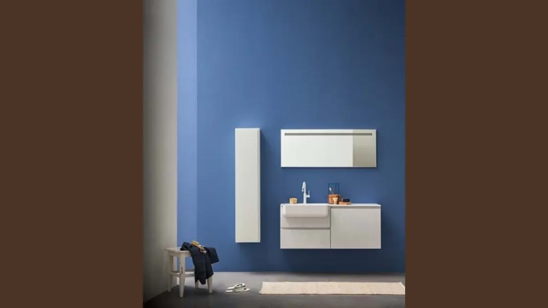 Mobile da bagno sospeso in melaminico Lapis 08 di Birex