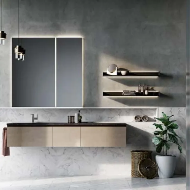 Mobile da Bagno sospeso in laccato metallico Sidero 07 di Birex