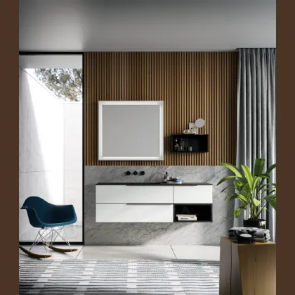 Mobile da Bagno Sistema Maniglia Composizione 25 di Puntotre