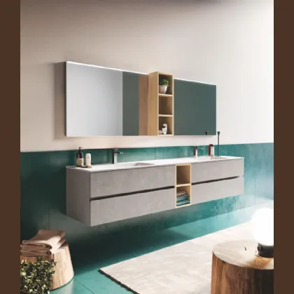 Mobile da Bagno sospeso in laminato Up & Down 01 di Puntotre