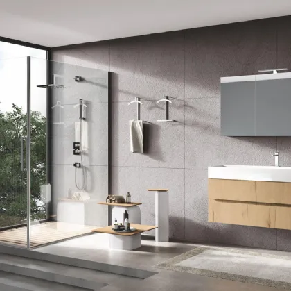 Mobile da Bagno sospeso in laminato Up & Down 10 di Puntotre