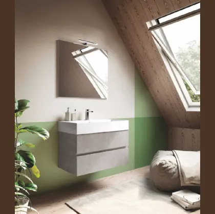 Mobile da Bagno sospeso in laminato Up & Down 12 di Puntotre