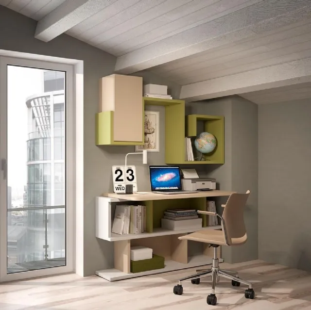 Postazione Smart Working 015 componibile di Ferrimobili