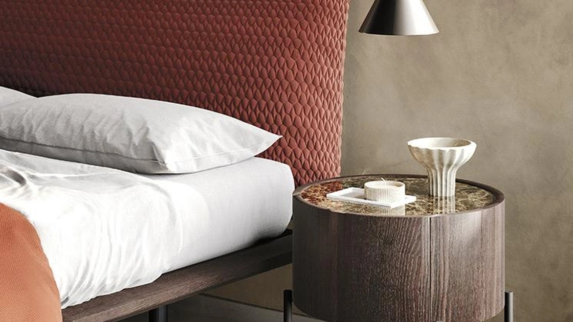 Comodino rotondo Tolo in legno di Mobilgam