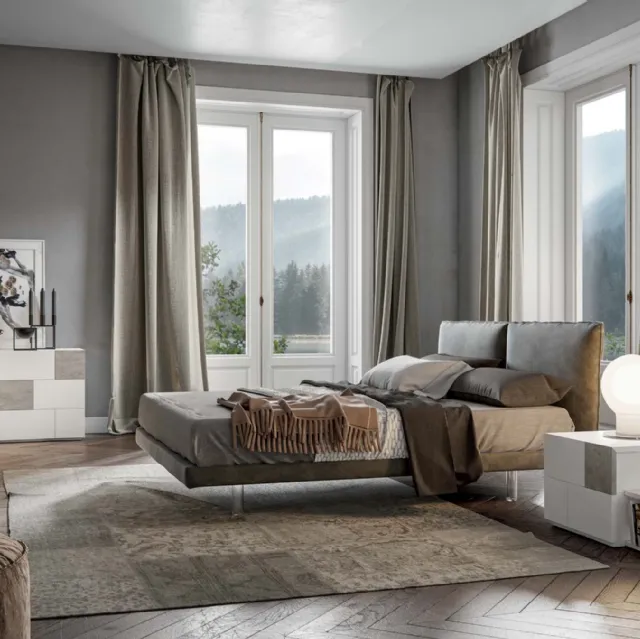 Letto con comodini Agape di Veneran