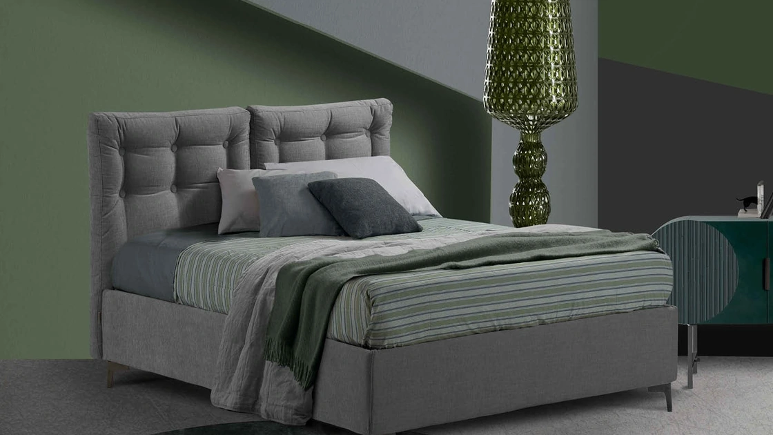 Letto Artemide in tessuto imbottito di Lettissimi