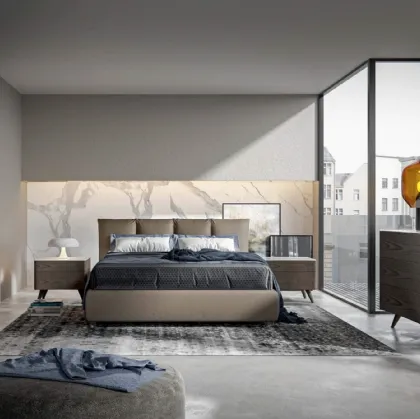 Letto imbottito contenitore Bros di Veneran