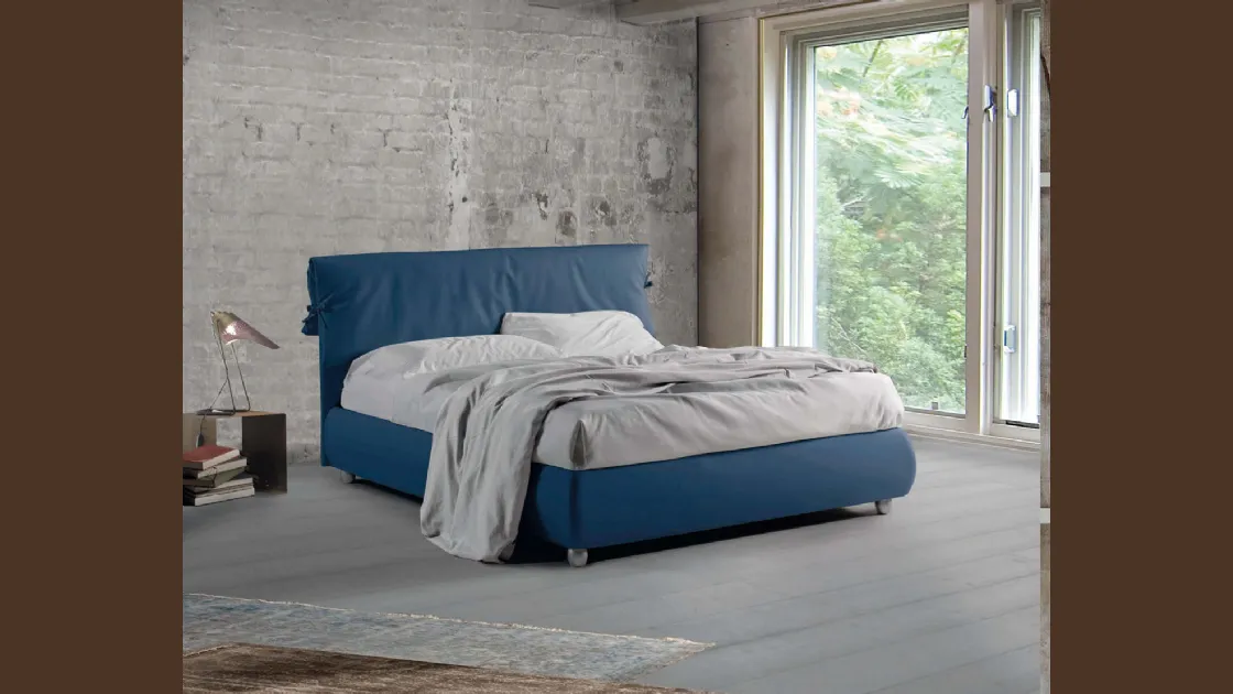 Letto in tessuto con testiera Fiocco di Lettissimi