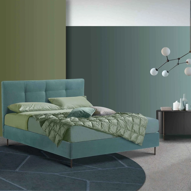 Letto Iris con testiera trapuntata di Lettissimi