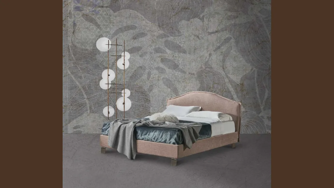 Letto classico con testiera sagomata Elettra di Lettissimi