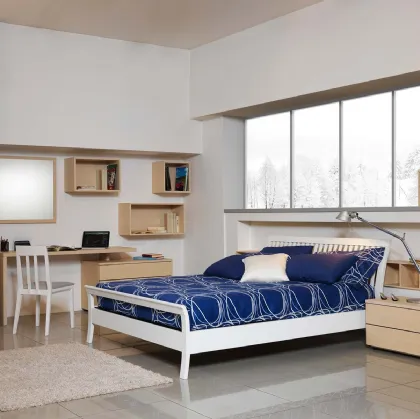 Letto in legno con testiera Sharon di Fratelli Elli