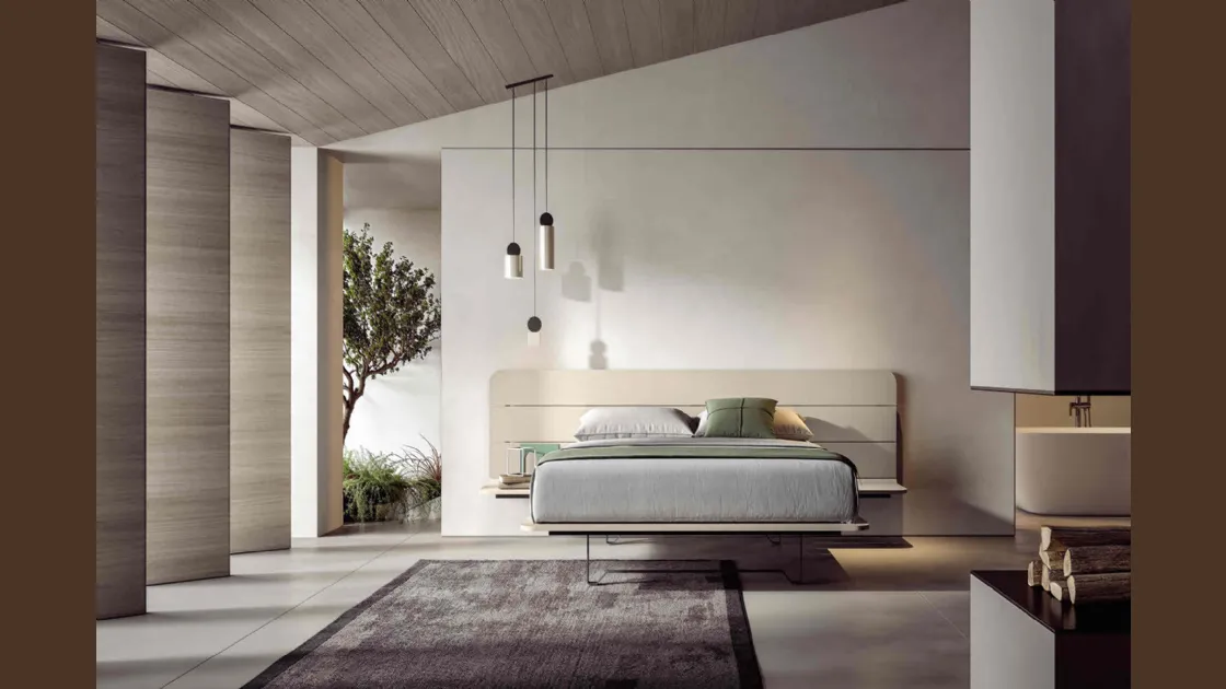 Letto in legno laccato Pinot di Veneran