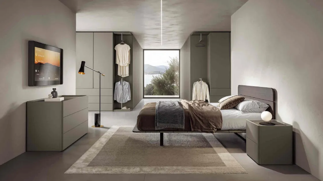 Letto in legno laccato Pinot di Veneran