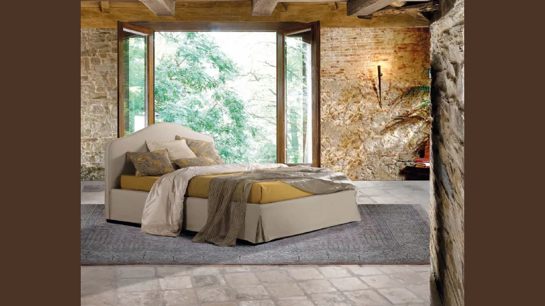 Letto matrimoniale con contenitore Romantico di Lettissimi