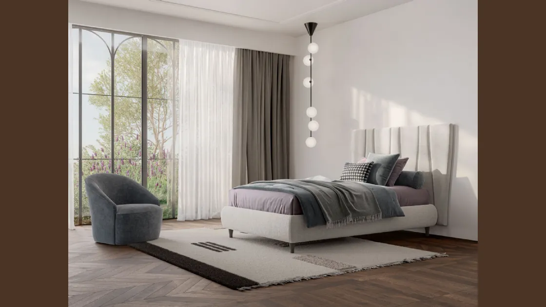 Letto singolo Boiserie Flute di Twils