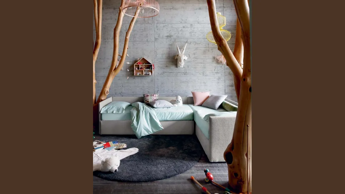 Letto singolo Duplo di Bontempi Letti Design