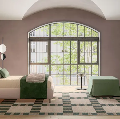 Letto Singolo in tessuto con testiera Giselle di Twils