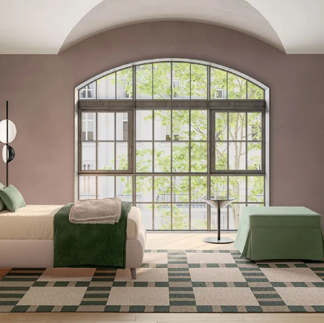 Letto Singolo in tessuto con testiera Giselle di Twils