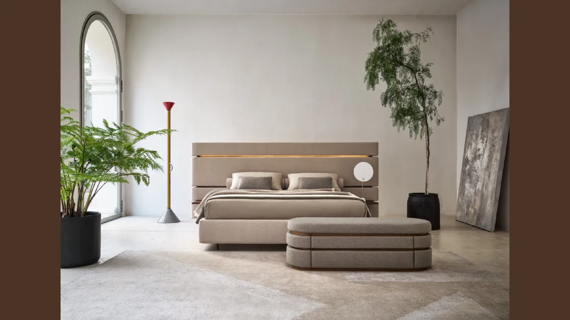 Letto in tessuto imbottito Infinito di Twils
