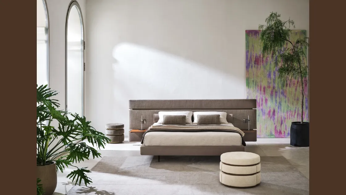 Letto in tessuto imbottito Infinito di Twils